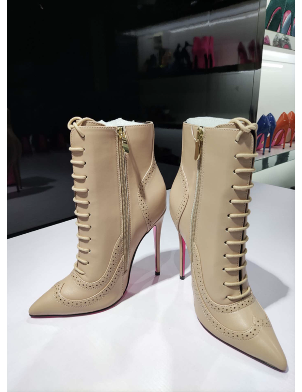 Nude lace sales up boots