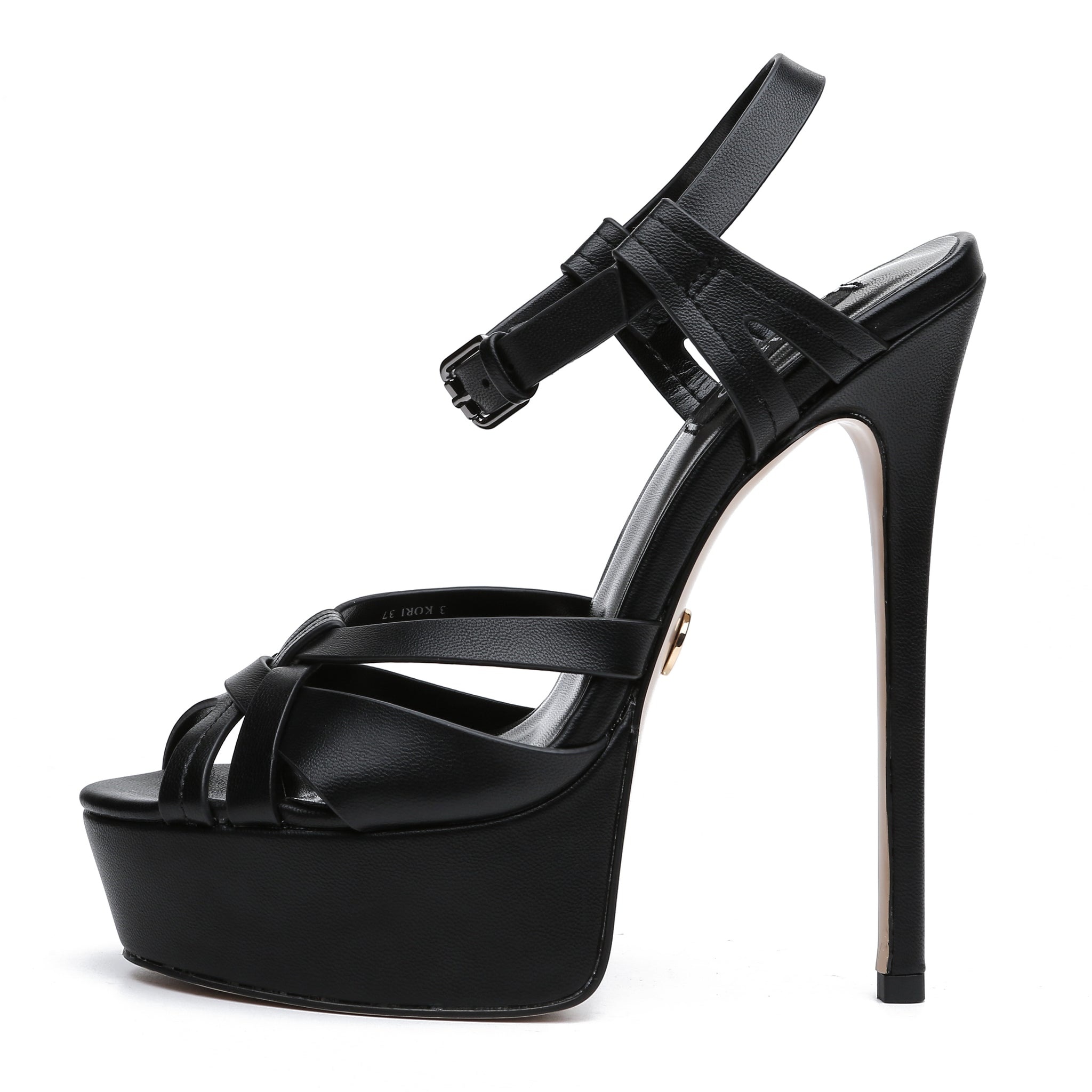 Giaro KORI BLACK MATTE SANDALS - Shoebidoo Shoes | Giaro high heels