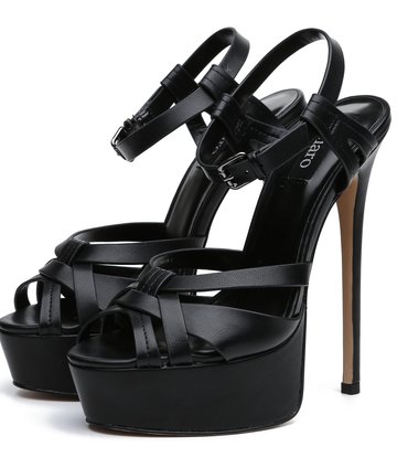 Giaro Giaro KORI BLACK MATTE SANDALS