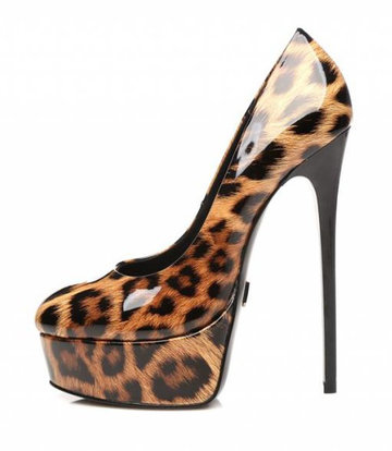 Giaro Leopard Giaro "Galana" shiny platforms pumps