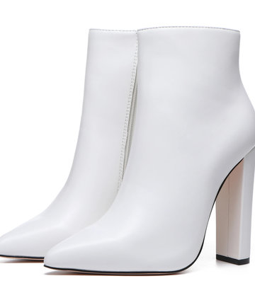 Giaro Giaro ALIA WHITE MATTE ANKLE BOOTS