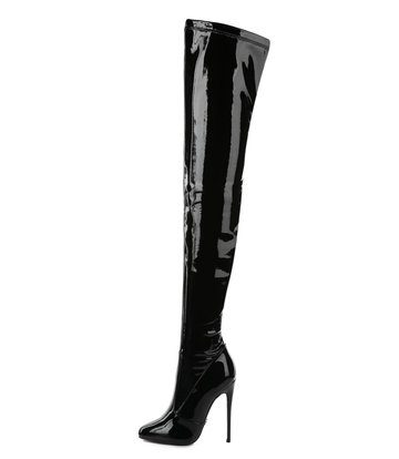 Giaro Giaro BELINDA BLACK SHINY THIGH BOOTS