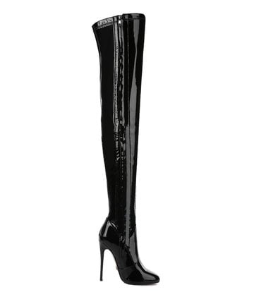Giaro BELINDA BLACK SHINY THIGH BOOTS - Shoebidoo Shoes | Giaro high heels