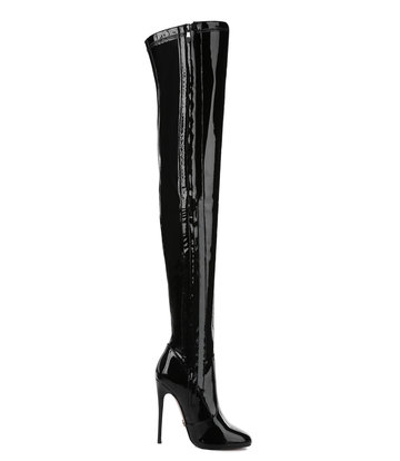 Giaro Giaro BELINDA BLACK SHINY THIGH BOOTS