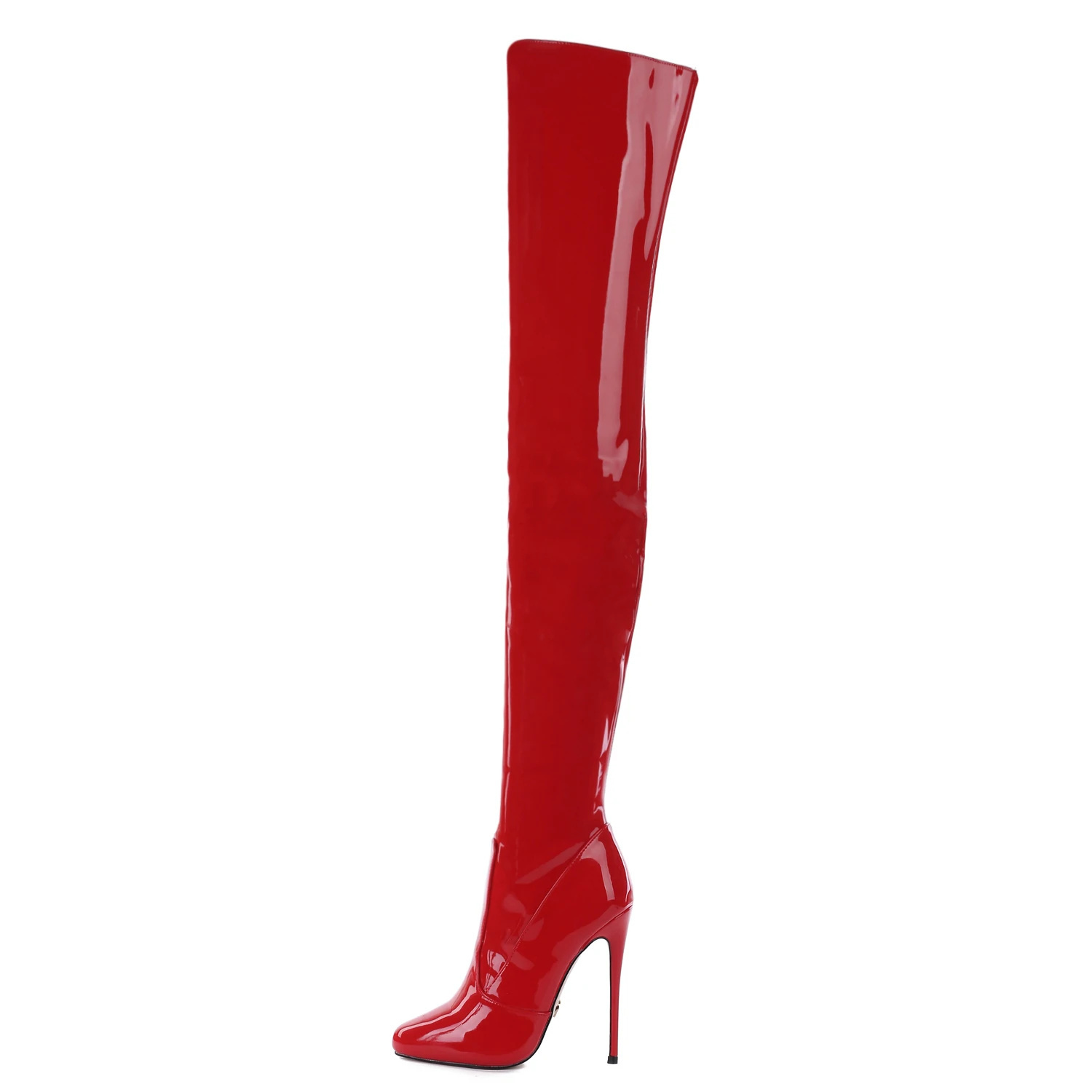 Giaro BELINDA RED SHINY THIGH BOOTS - Shoebidoo Shoes | Giaro high heels