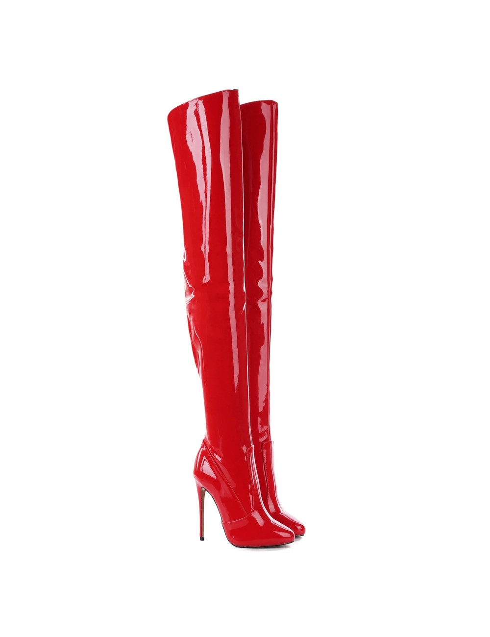 Giaro Giaro BELINDA RED SHINY THIGH BOOTS