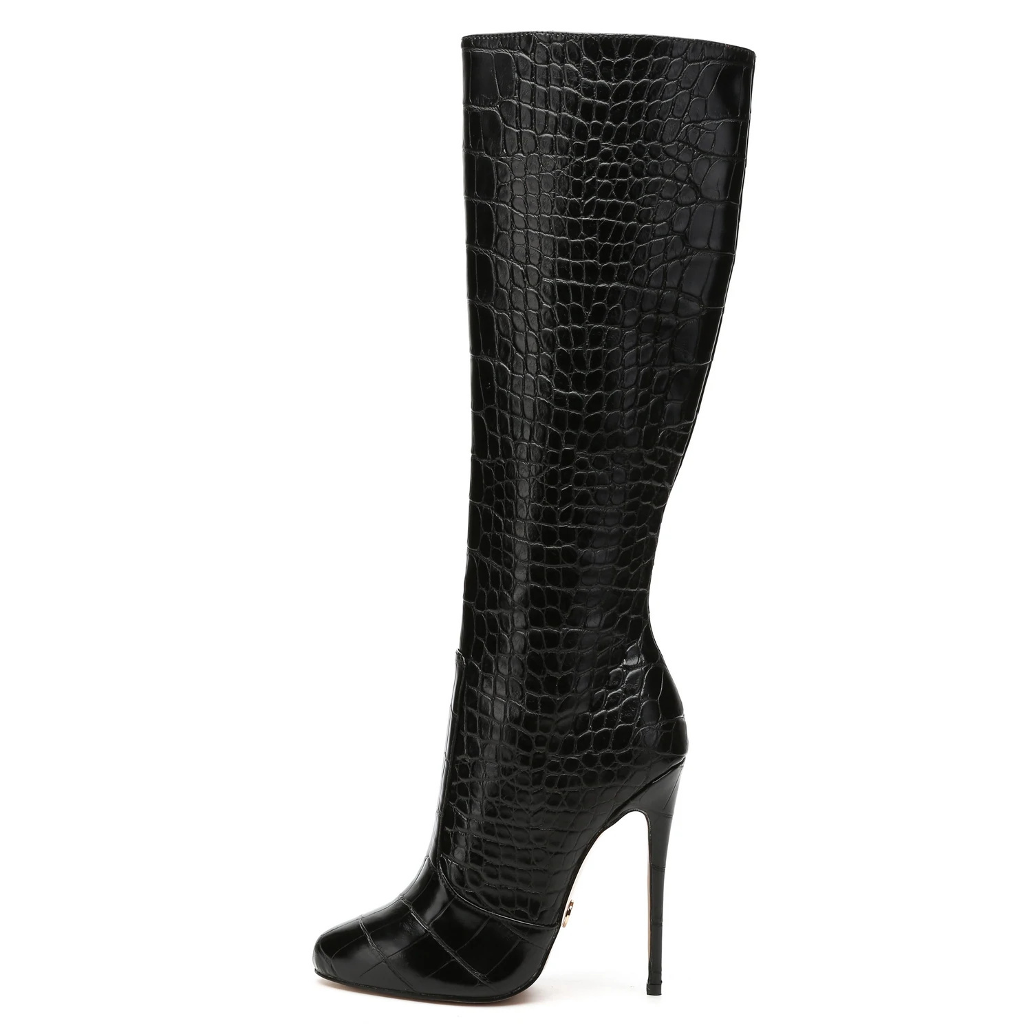 Giaro BRANDY BLACK CROCK KNEE BOOTS - Shoebidoo Shoes | Giaro high heels