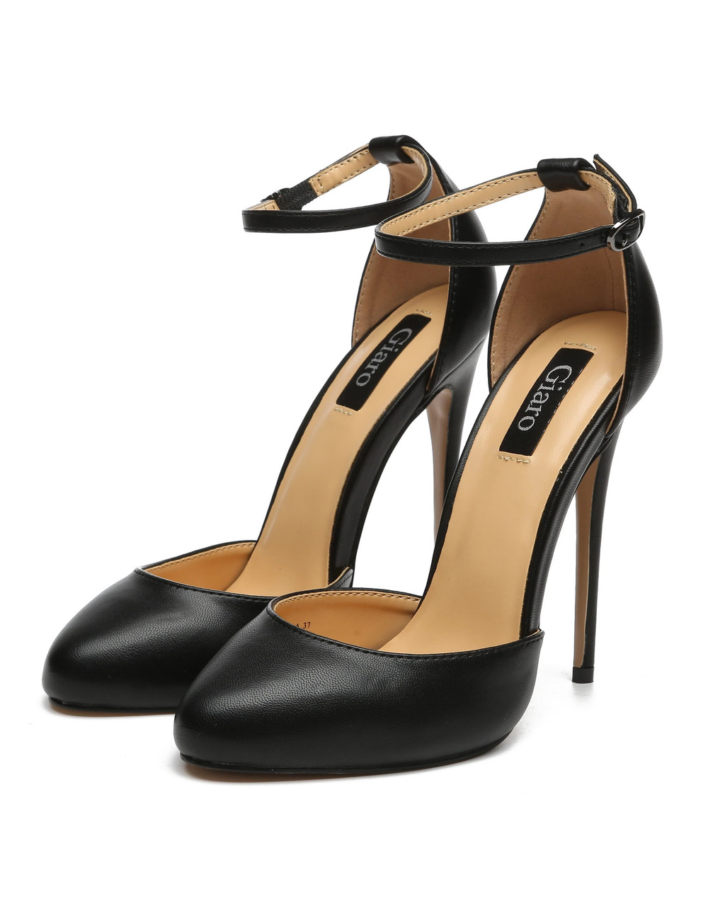 Giaro BELLA BLACK MATTE OPEN PUMPS - Shoebidoo Shoes | Giaro high heels