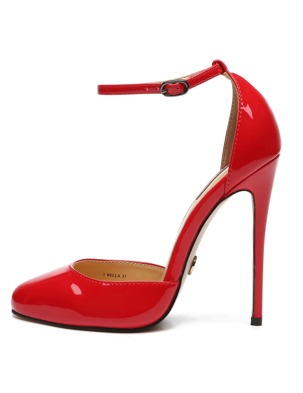 Giaro BELLA RED SHINY OPEN PUMPS Shoebidoo Shoes Giaro high heels