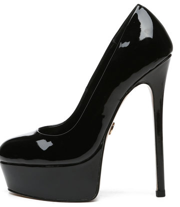 Giaro KIKI BLACK SHINY PLATFORM PUMPS - Shoebidoo Shoes | Giaro high heels