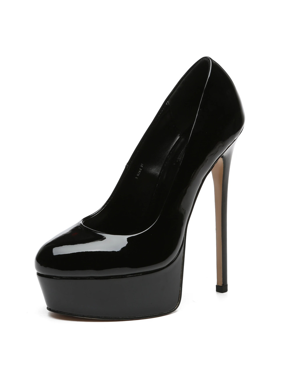 Giaro KIKI BLACK SHINY PLATFORM PUMPS - Shoebidoo Shoes | Giaro high heels
