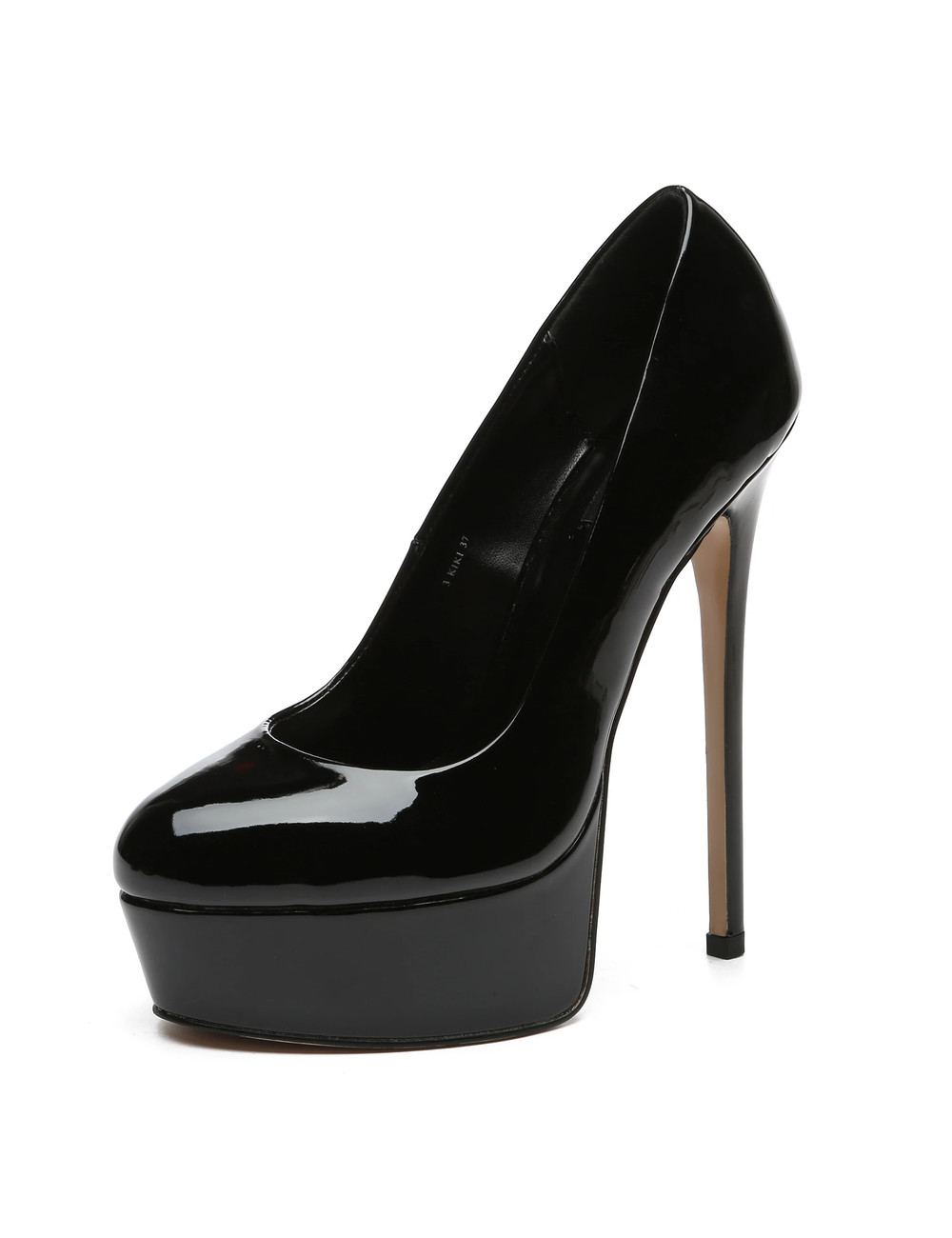 Giaro Giaro KIKI BLACK SHINY PLATFORM PUMPS