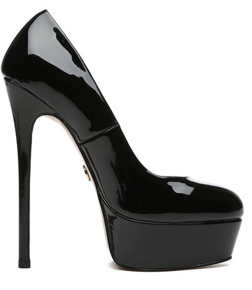 Giaro Giaro KIKI BLACK SHINY PLATFORM PUMPS