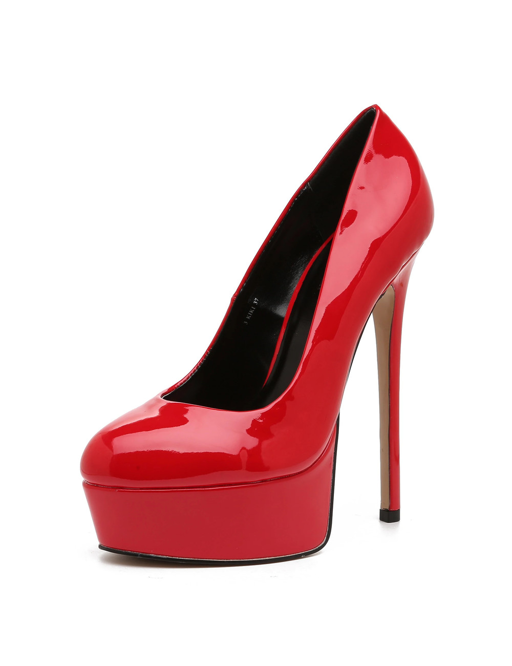 Giaro Giaro KIKI RED SHINY PLATFORM PUMPS