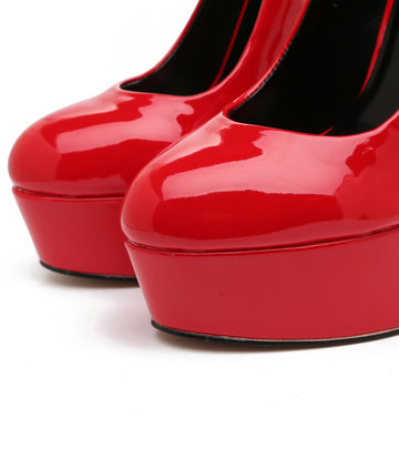 Giaro Giaro KIKI RED SHINY PLATFORM PUMPS