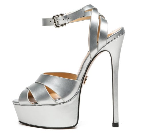 Giaro KROSS SILVER METALLIC MATTE SANDALS