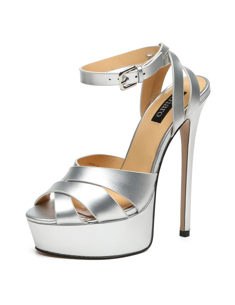 Giaro Giaro KROSS SILBER METALLIC MATTE SANDALEN