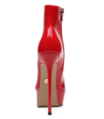 Giaro SIDDY RED SHINY ANKLE BOOTS - Shoebidoo Shoes | Giaro high heels