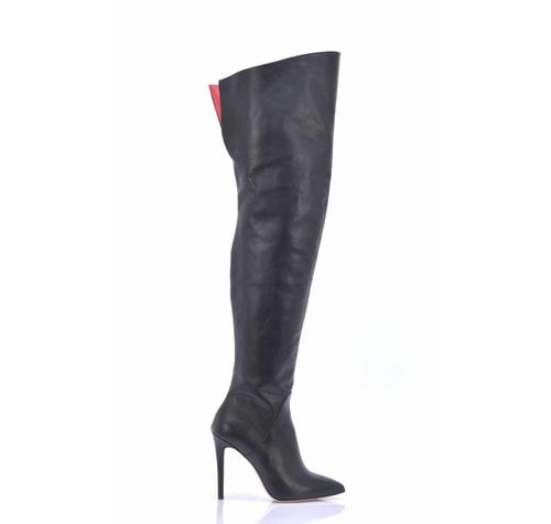 Sanctum Shoes VESTA-10 THIGH BOOTS BLACK NAPPA
