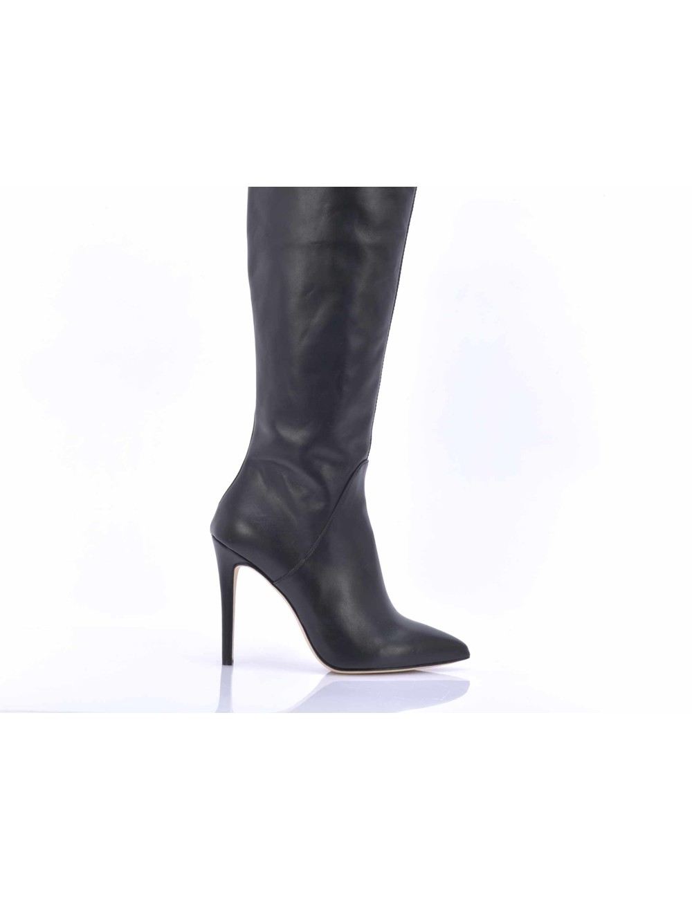 Sanctum Shoes Hoge Italiaanse dijlaarzen VESTA met naaldhakken van 10 cm van echt leer