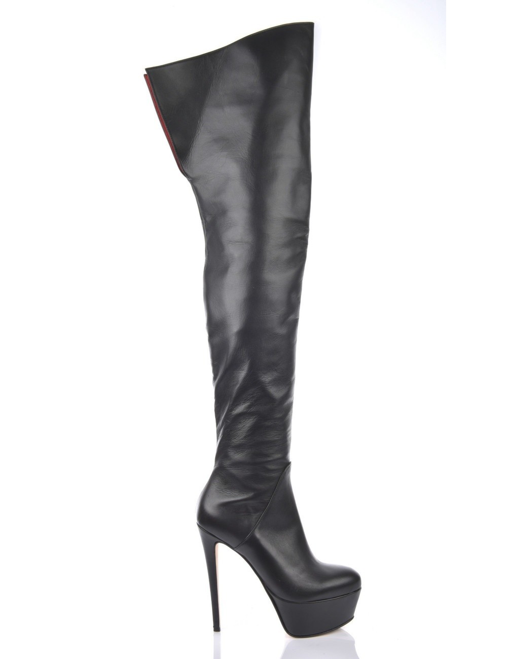 Sanctum Shoes Hoge Italiaanse dijlaarzen ISIS met platform hakken in echt leer