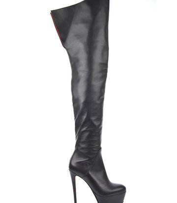 Sanctum Shoes Hoge Italiaanse dijlaarzen ISIS met platform hakken in echt leer