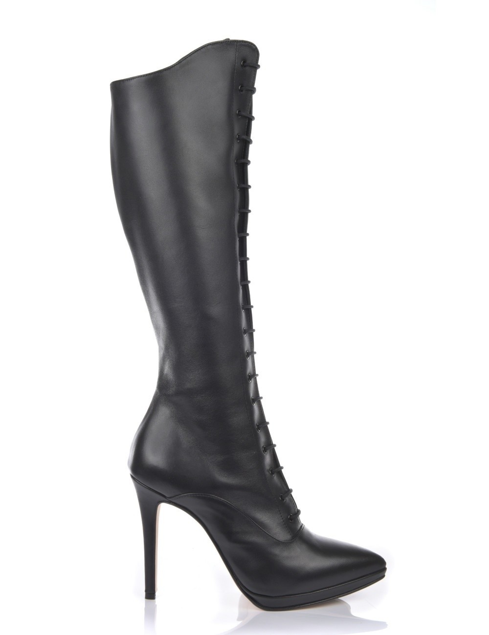 Sanctum Shoes High Italian lace-up knee boots JUNO with stiletto heels in genuine leather