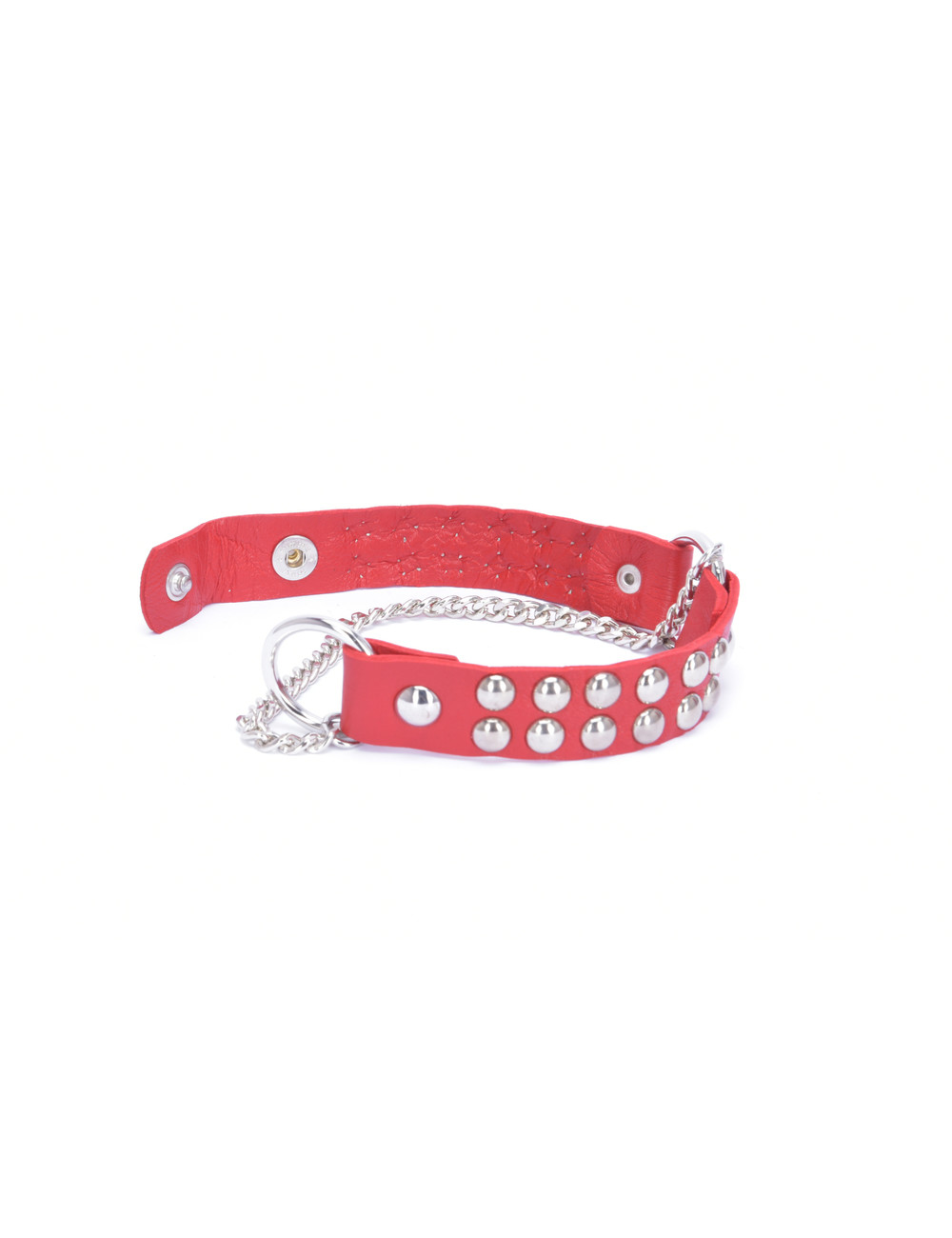 Sanctum Shoes Leren laarsriem LEA - 2 cm - enkele ketting - rood nappaleer