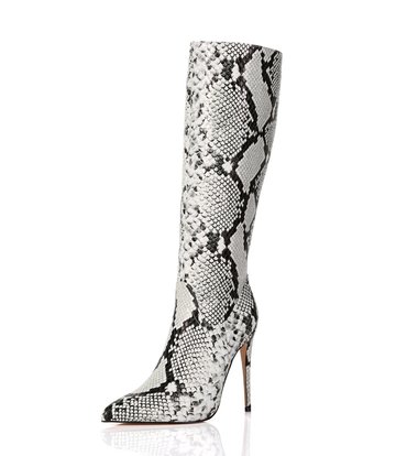 Giaro Giaro MILA GREY SNAKE KNEE BOOTS Italian Style