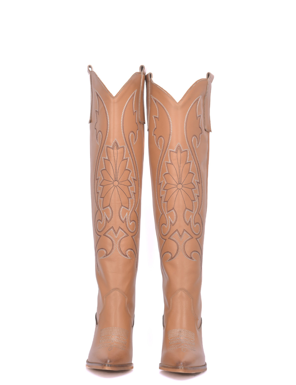Sanctum Shoes Cardinale leren hoge cowboy laarzen