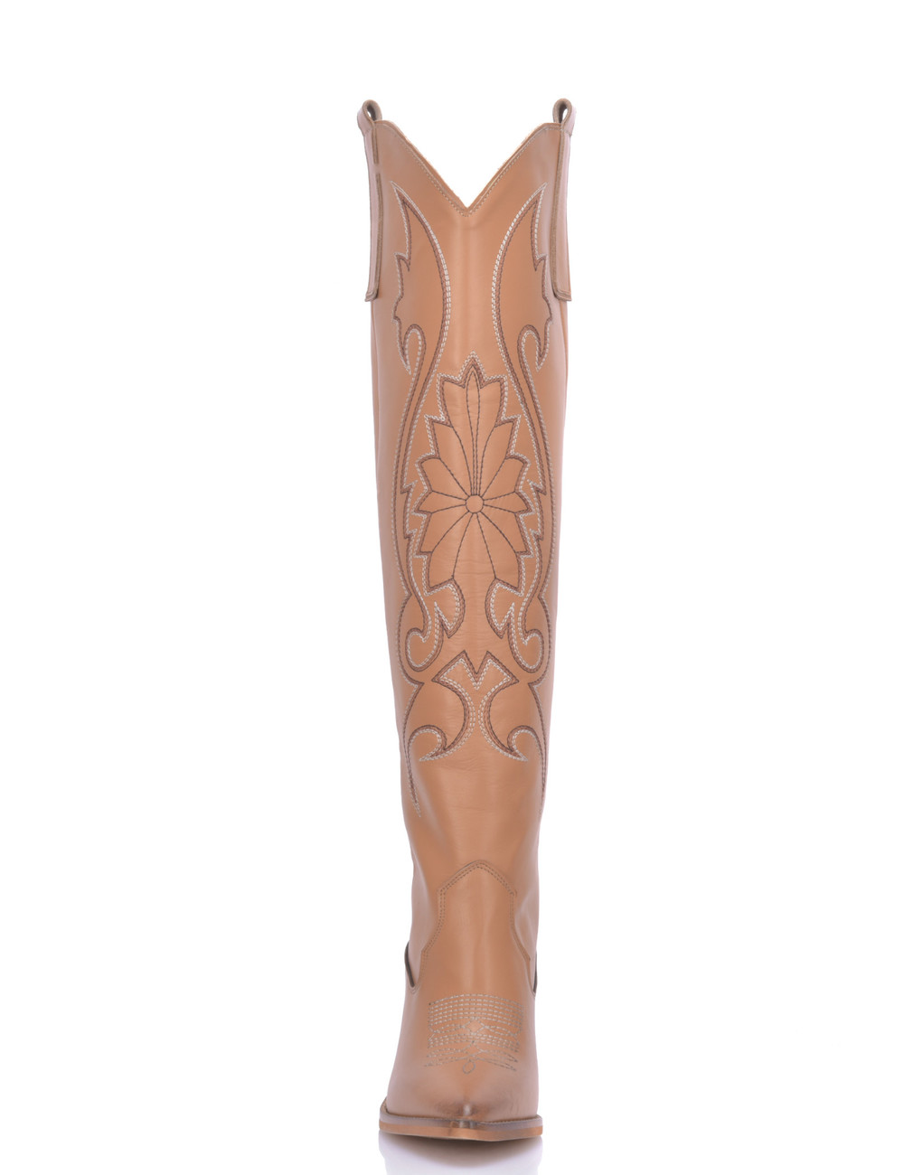 Sanctum Shoes Cardinale leren hoge cowboy laarzen