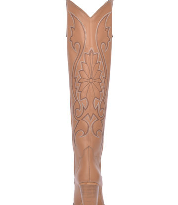 Sanctum Shoes Cardinale leren hoge cowboy laarzen