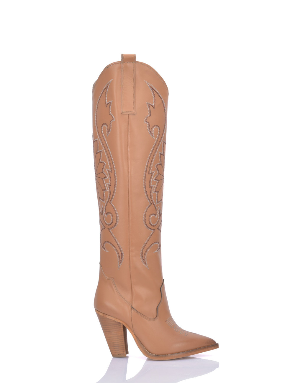 Sanctum Shoes Cardinale leren hoge cowboy laarzen