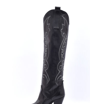 Sanctum Shoes Cardinale leren hoge hakken cowboy laarzen