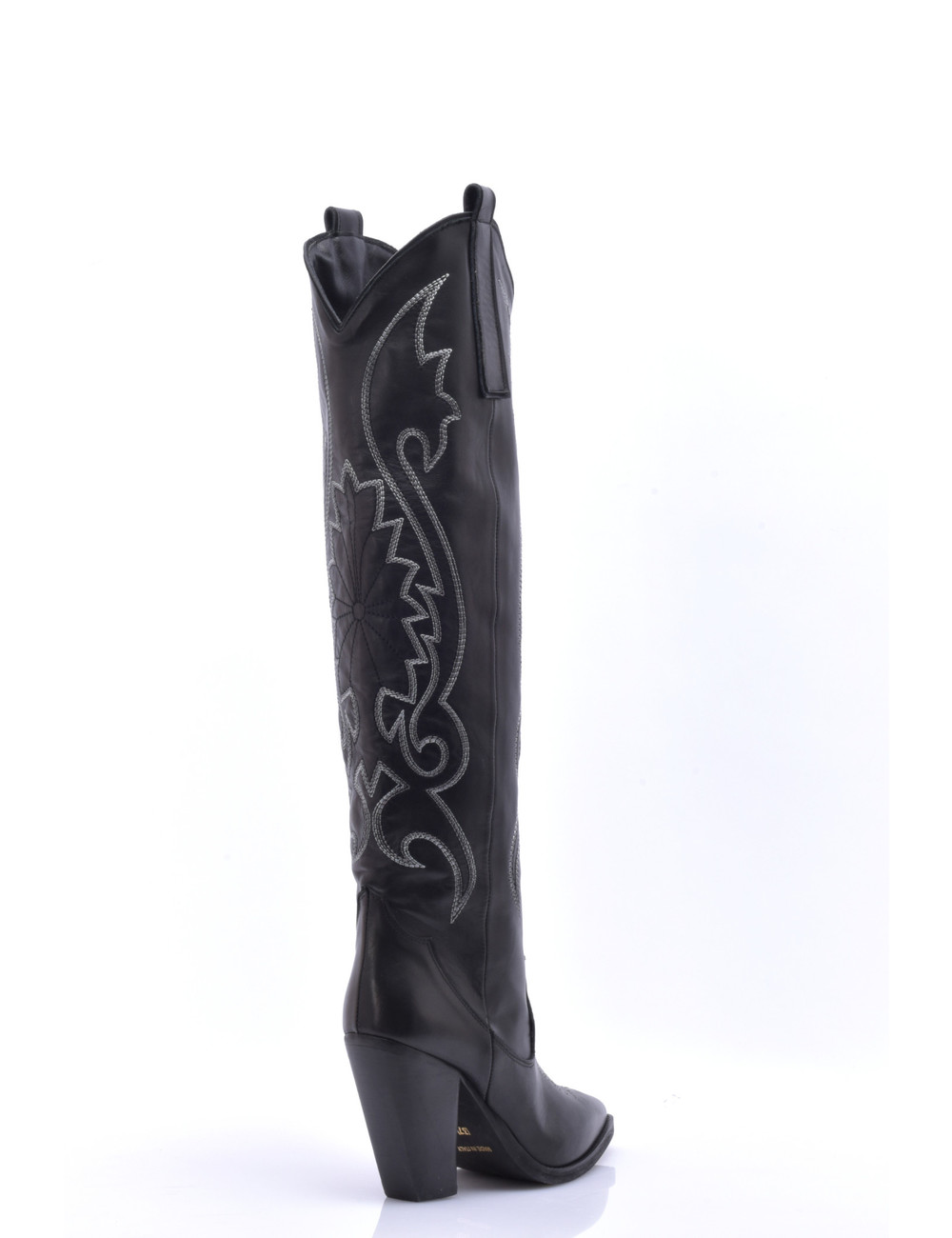 Sanctum Shoes Cardinale leren hoge hakken cowboy laarzen