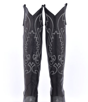 Sanctum Shoes Cardinale leren hoge hakken cowboy laarzen