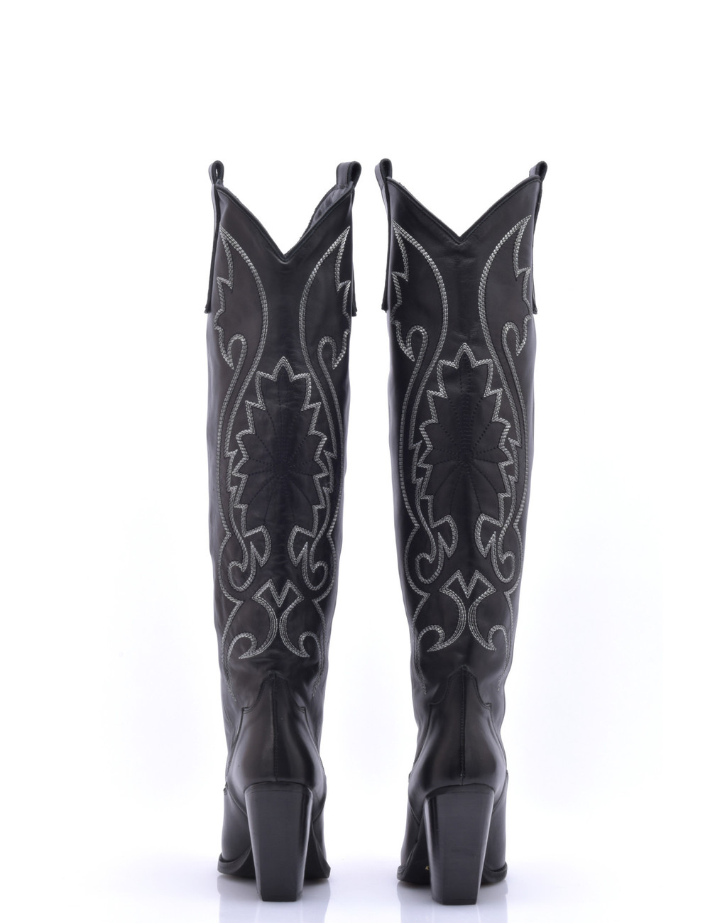 Sanctum Shoes Leather Cardinale high heel cowboy boots