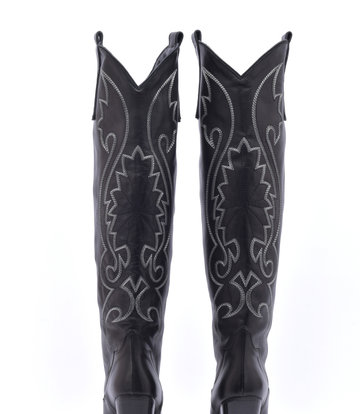 Sanctum Shoes Leather Cardinale high heel cowboy boots