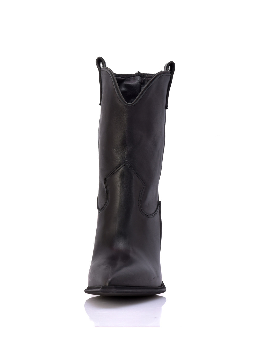 Sanctum Shoes Short leather Julie High Heeled cowboy boots