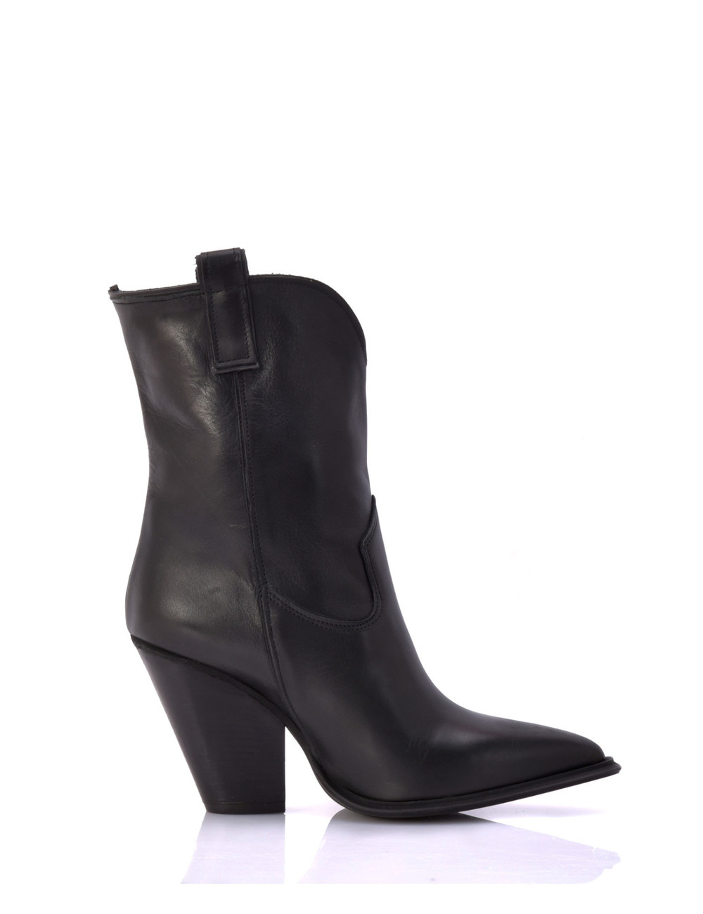 Sanctum Shoes Short leather Julie High Heeled cowboy boots