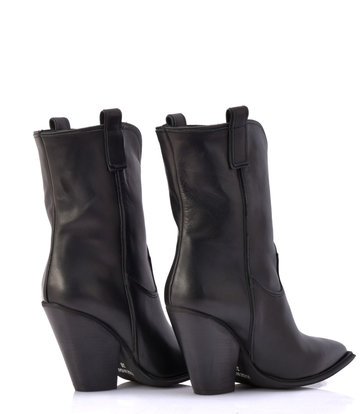 Sanctum Shoes Julie korte leren cowboy laarzen  met hoge hakken