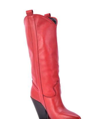 Sanctum Red leather Racuel high heel cowboy boots