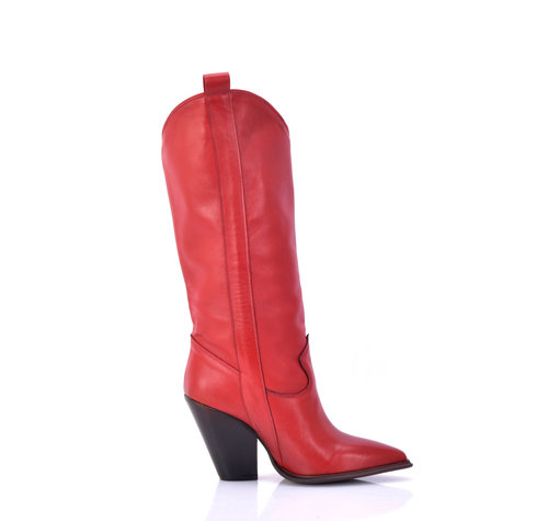 Sanctum Shoes RAQUEL ROOD HOGE HAKKEN LEREN COWBOY LAARZEN