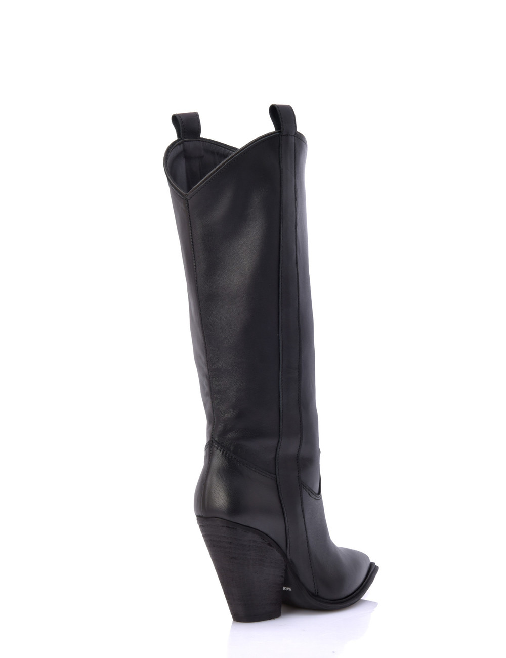 Sanctum Shoes Zwart leren Raquel cowboylaarzen met hoge hak