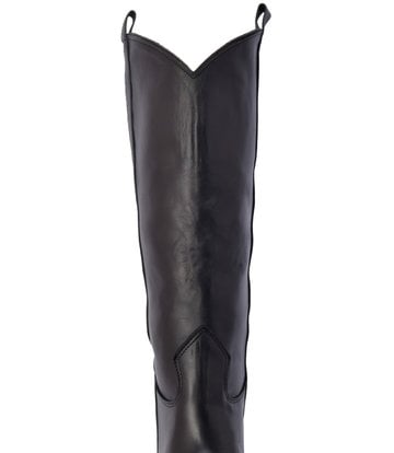 Sanctum Black leather Raquel high heel cowboy boots