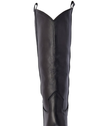 Sanctum Shoes Zwart leren Raquel cowboylaarzen met hoge hak