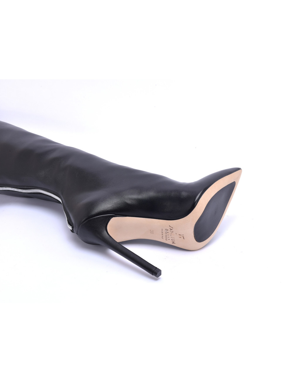 Sanctum High Italian THIGH boots VESPER with full back zipper in genuine leather