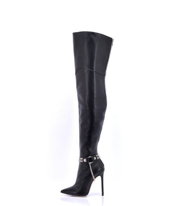 Sanctum High Italian THIGH boots VESPER with full back zipper in genuine leather