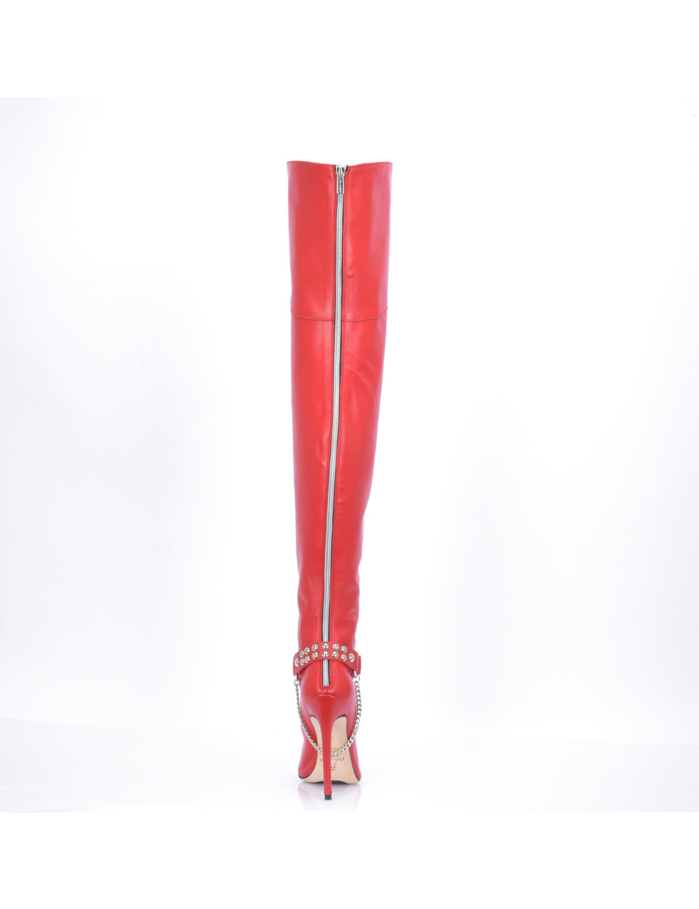 Sanctum Shoes High Italian THIGH boots VESPER with full back zipper in genuine leather