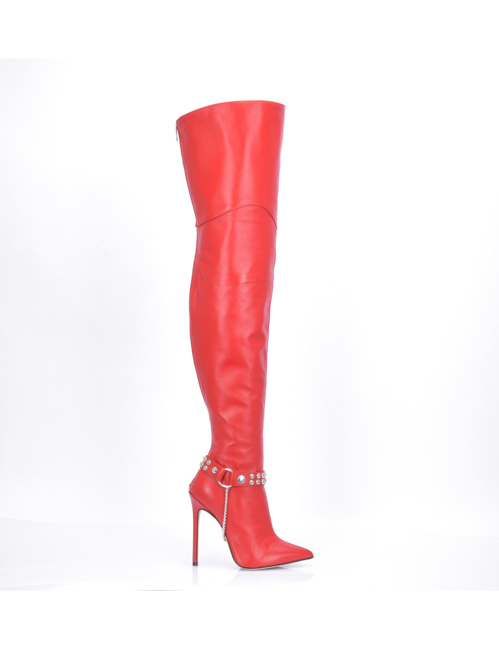 Sanctum Shoes High Italian THIGH boots VESPER with full back zipper in genuine leather